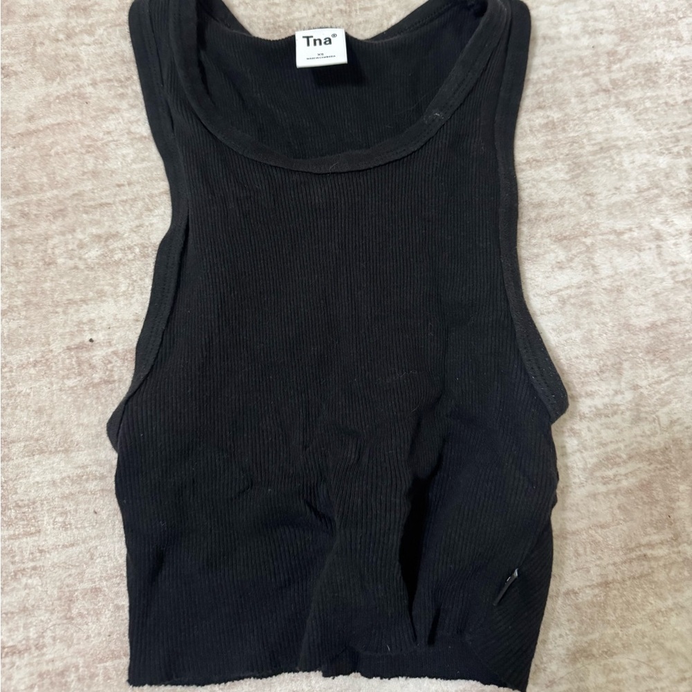 Aritzia tna black tank top size xs